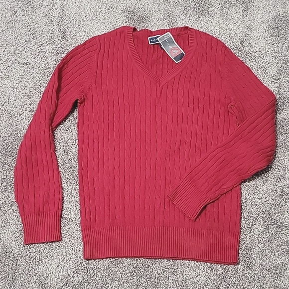 Karen Scott Red V-Neck Sweater for Women in Size XS - Picture 1 of 8